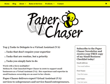 Tablet Screenshot of paperchaserbiz.com